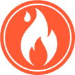 feature-1 Orange graphic with flame